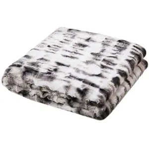 THE HOME DECO FACTORY Plaid Imit Fourrure Opulence Ombre 140x200cm pas cher