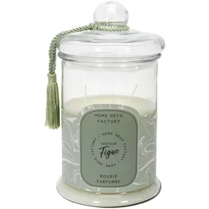 Comparateur de prix : The Home Deco Factory - Bougie parfumée Bonbonnière 15,8 cm vert - senteur figue