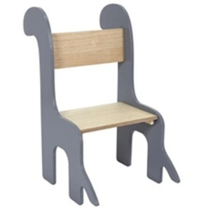 Comparateur de prix : Home Deco Kids - Chaise enfant Dino grise et bois - Gris - Gris