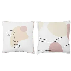MOBILIBRICO Coussin Dehoussable Poesie Formelle 40x40cm pas cher
