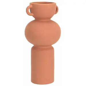 Comparateur de prix : MOBILIBRICO Vase Anse Ceramique Terracotta Arty H25.5cm