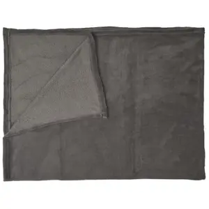 Comparateur de prix : MULTIMARQUES Plaid Microfibre Gris Fonce 120x150cm M12 Tx0103