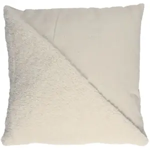 Comparateur de prix : Home Deco Factory - Coussin bouclette beige - 40x40 cm T.U