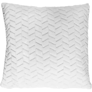 Comparateur de prix : Home Deco Factory - Coussin chevron blanc - 40x8x40 cm T.U