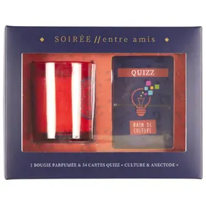 COSMETIC CLUB Home Deco Factory - Bougie parfumée & carte Quizz Culture multicolore T.UVendu parcarrefour
