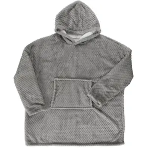 Sweat Plaid Effet Nid d'Abeille Int Sherpa M8 Gris pas cher