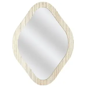 Home Deco Factory Miroir décoratif Elio Losange en Bois H34cm pas cher