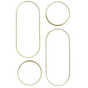 Comparateur de prix : HOME DECO FACTORY Ensemble de 4 miroirs rond et ovale doré Versa