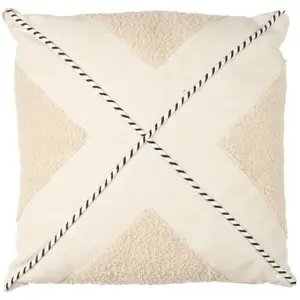 Home Deco Factory - Coussin bouclette beige - 40x40 cm T.U