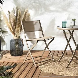 Chaise de jardin - ELBA - Elba - Lot de 4 - Pliable - Légère - Moderne pas cher