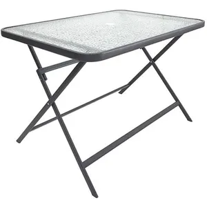 Non communiqué Table de Jardin en Verre Formentera 110cm Gris pas cher