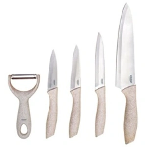 Non communiqué Lot de 4 Couteaux & Éplucheur Inox 31cm Beige