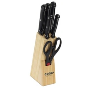 Non communiqué Bloc 5 Couteaux & Ciseaux Inox 35cm Noir pas cher