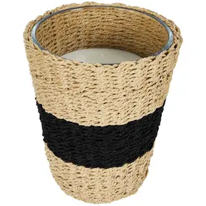 Comparateur de prix : HOME DECO FACTORY Bougie parfumée panier tressé 23cm bois & gingembre