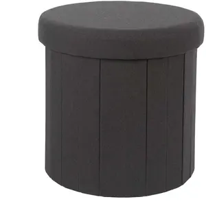 Comparateur de prix : HOME DECO FACTORY Pouf Coffre Pliable "Pills" 38cm Noir