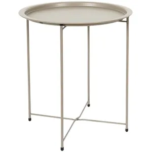 Comparateur de prix : Home Deco Factory - Table Sienna beige - D.47xH.50 cm T.U