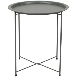 Comparateur de prix : HOME DECO FACTORY Table d'Appoint - Sienna - Métal - 50cm - Vert Olive - Usage extérieur