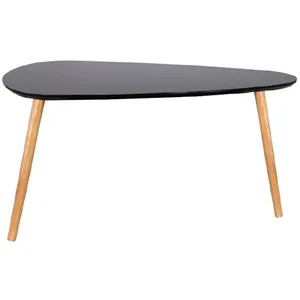Comparateur de prix : The Home Deco Factory - Tables gigognes en bois galet (Lot de 2) noir