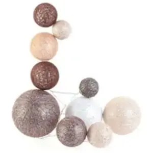 The Home Deco Light - Guirlande Boule 10l Multi-taille Marron 192cm pas cher
