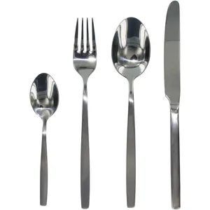 Comparateur de prix : SAVEUR ET DEGUSTATION Ménagère inox effet mat shiny Table Chic - 16 Pièces - Argent
