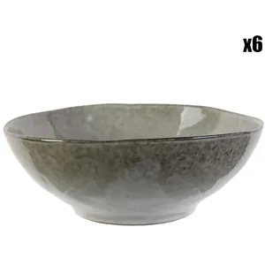 Comparateur de prix : Home Deco Factory - 6 Bols Au grès du temps gris - 80 cl T.U
