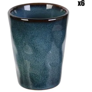 VASO ESPRESSO GRES AZUL