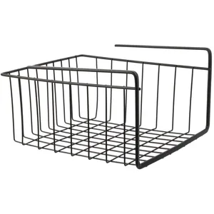Comparateur de prix : Idebox - Panier suspendu en métal filaire noir Longueur 26cm