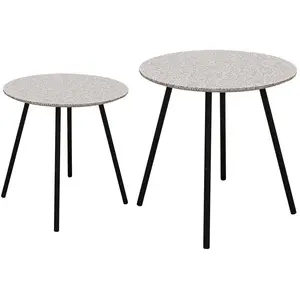 Comparateur de prix : THE HOME DECO FACTORY SET 2 MESAS EF. GRANITO GRIS