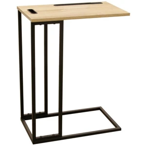 3S. x Home Table d'appoint avec Support tablette Bois et Métal