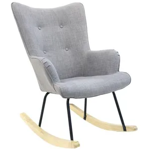 Comparateur de prix : AC-DÉCO Home Deco Factory - Fauteuil à bascule Helsinki gris - 65x80x96 cm T.U