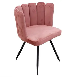 Comparateur de prix : CMP Paris Chaise Ariel Revêtement en Velours-Rose, Métal, Pink, cm