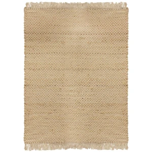 Comparateur de prix : The Home Deco Factory - Tapis en toile de jute avec franges 120x170 cm