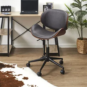 Comparateur de prix : The Home Deco Factory - Chaise a Roulettes Reno Noir Home Deco Factory