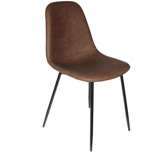 CMP - PARIS Chaise PU Amber Marron Home Deco Factory pas cher