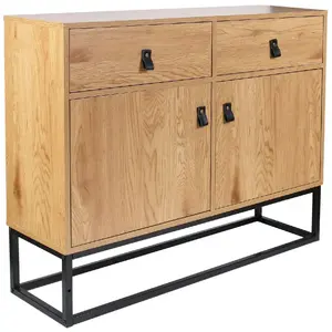 Comparateur de prix : THE HOME DECO FACTORY Buffet aspect bois et métal Abbott