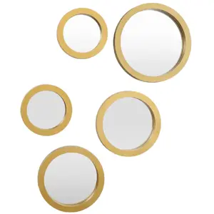 Miroir Rond X5 Dore pas cher