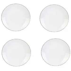 Comparateur de prix : CMP - Assiette en porcelaine avec liseré doré Assiette creuse - 21 cm
