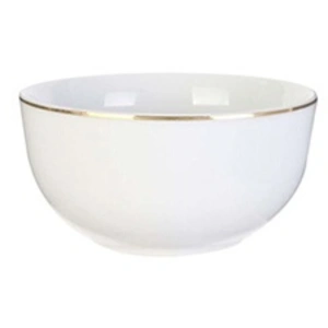 Comparateur de prix : Non communiqué The Home Deco Factory - Bol en porcelaine liseré doré 50 cl Unitaire