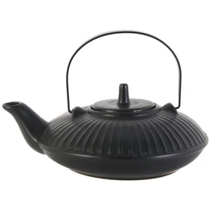 Théière THE HOME DECO FACTOR ceramique noire 60cl pas cher