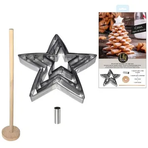 Comparateur de prix : Lily Cook - Coffret dessert sapin de noel inox/bois T.U