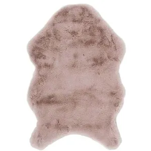 THE HOME DECO FACTORY - Tapis imitation fourrure poil fin 60x90 cm rose poudré