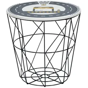 The Home Deco Kids - Corbeille de rangement filaire couvercle à motifs pas cher