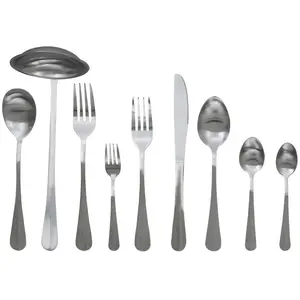 HOME DECO FACTORY Ménagère 39 Pièces En Inox Brossé pas cher