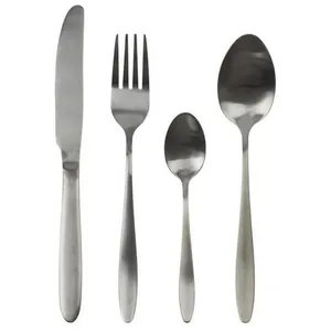 Comparateur de prix : THE HOME DECO FACTORY Saveur Et Degustation - Ménagère inox 16 pièces Table chic effet noir