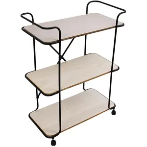 HOME DECO FACTORY Desserte 3 étagères bois et métal IndusVendu paramazon