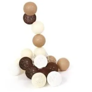 AC-DECO Guirlande Boule Marron 10 Led D6cm 1m92 pas cher