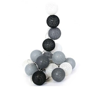 The Home Deco Factory - Guirlande lumineuse boules colorées 20 LED 3,45 m blanc. noir. grisVendu parcarrefour