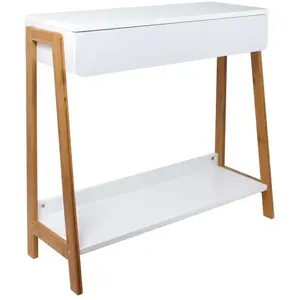Casâme Console scandinave en bois avec tiroir Ida