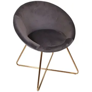 Comparateur de prix : The Home Deco Factory - Fauteuil de salon en velours Karl