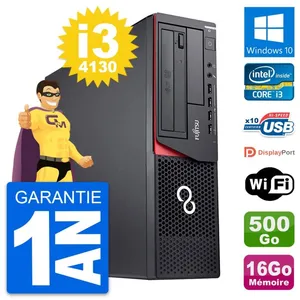 PC Fujitsu Esprimo E920 DT Intel i3-4130 RAM 16Go Disque 500Go Windows 10 Wifi pas cher
